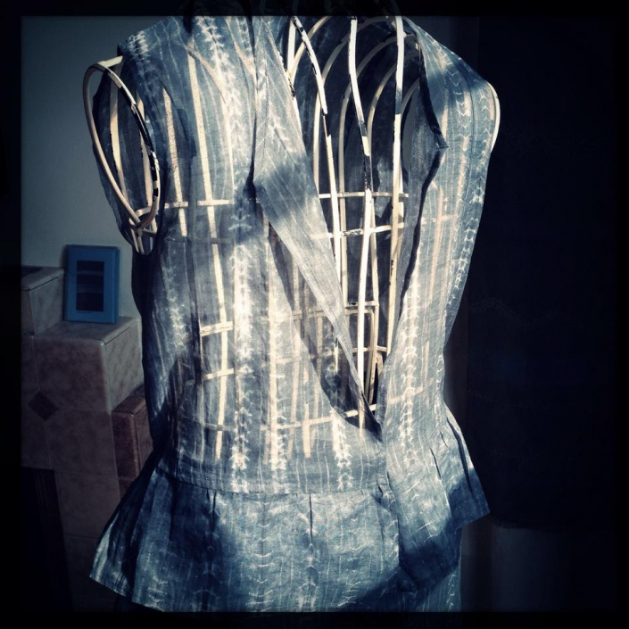 Organza Shibori Shirt & Skirt
